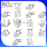 Two Pieces One Pair Stainless Steel Broken Heart Couple Love Pendant Necklace Set For Friend thumbnail-2