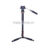 QZSD-Q228C Travel Carbon Fiber Tube Professional DSLR Digital Camera Monopod Golden Color Camera Video Tripod Monopod thumbnail-1