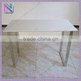 Home Used Modern Desktop Table Metal Frame White Computer Table thumbnail-2