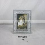 Wood Antique Silver Photo Frame With Metal Edge thumbnail-1