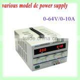 0-64V/0-10A Single Output dc Power Supply,Voltage/current Adjust Knob With Rough and Meticulous Adjustable