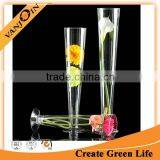 Wholesale Clear Beautiful Tall Vase Glass Conical thumbnail-5