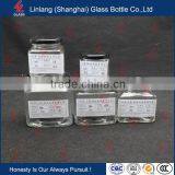 Honey Industrial Use and Screw Cap Sealing Type 1oz Quadrangular Glass Jam Jar