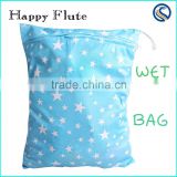 happy flute printed cloth diaper Bag custom wet bag reusable wet bag
