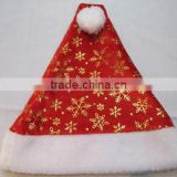 Snowflake Printing Party Costume Red Velet Xmas Christmas Hat