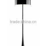Aluminum Shade Floor Lamp in Black Painted