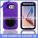 Hybrid Heavy Duty Ring Holder Protective Case For Samsung Galaxy S6 Cover thumbnail-4