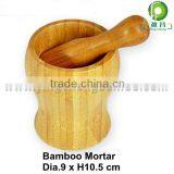 Durable Reusable Bamboo Unique Mortar and Pestle thumbnail-1