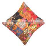Traditional Design Thread Kantha Work Cotton Cushion Cover 40*40cm thumbnail-1