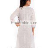 New Design White White Printed Short Tops