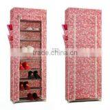 Made in China 10 Tier Non-woven Fabirc Melamine Mdf Shoe Cabinet thumbnail-2