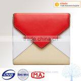 Ladies Designer Wallet With Zipper on Flap ,color Split Joint thumbnail-1