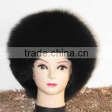 2015 Winter Warm Genuine Fox Fur Winter Hats With Pom poms