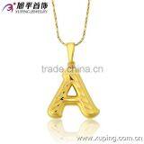 xuping jewelry 24k gold alphabet letter pendants