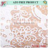 Pure White Bloom Pattern Hollow Woven Fabrics Embroidery Fabric for Wedding Dress thumbnail-4