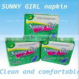 Promotional offer 260mm Sunny Girl sanitary pads day and night usage Buy 10pads free 5 mini pads