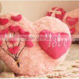 Hot-selling High-class Pink Loving Heart Shape of Marriage Wedding Birthday Gift Plush Sleeping Pillow