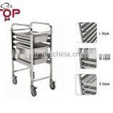 Stainless Steel AISI201 Single Row 6 Layers Tray Trolley thumbnail-2
