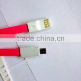 New Pink Flat Micro to Usb Date Cable for Mobile thumbnail-1