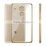 C&T Ultra Slim Metal Plating Frame Clear Soft Gel TPU Silicone Back Cover for Huawei Ascend Mate 8 thumbnail-1