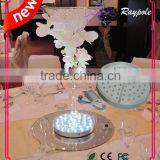 Hot Sell Round Tall Crystal Centerpiece Light Base 8 Inch Rechargeable Vase Led Centerpiece Light for Wedding/ Party thumbnail-4