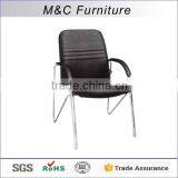 Soft Seating Assembled Black 2 Pieces in One Carton Modern Leather Metal Chair thumbnail-1