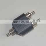 2016 new arrival RCA Male to 2RCA Male Plug Y Splitter Adapter AV Audio RCA Connector