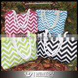 Monogrammed Wholesale Chevron Tote Bag thumbnail-2