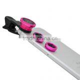 Fashionable 3 in 1 Clip-on Camera Adapter Optical Microspur Fisheye Wideangle Lense for Mobile Phone thumbnail-5