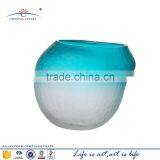 Wholesale Modern Art Unique Shape Colorful Home Decor Blown Glass Mosaic Vase Factory thumbnail-1