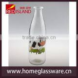1L Stamping Milk Glass Bottle With Tin Lid 2016 Hot Selling thumbnail-3