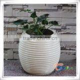 Handmade White Resin Fiberglass Garden Plant Planter Pot