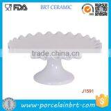 White Hot Sale Wedding Cake Stand With Frill Rim thumbnail-1