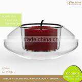 Hand Blown Custom Candle Holder / Tea Light Holder Glass Vase thumbnail-4