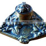 Antique Brass Casted Ink Well thumbnail-1