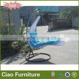 Outdoor Adult Swing Garden Moon Shape Rattan Hanging Chair thumbnail-1