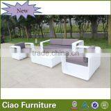 A- Rattan Furniture Patio White Sofa Set thumbnail-1