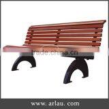 Outdoor Solid Wood Bench Cast Iron Legs thumbnail-1