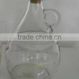 Wholesale Glass Pitcher With Small Handle and Wooden Stopper thumbnail-1