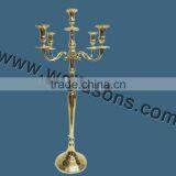 Gold Plated Candelabra Centerpiece and Gold Wedding Candelabra thumbnail-1