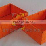 Large And Small Woven Storage Baskets thumbnail-1