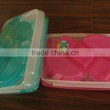 Plastic Mini Combine Bento Storage Lunch Box and Food Meal Prep Container Set Boite a Vivres Die Kasserolle thumbnail-4