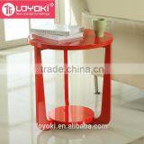 New Design Wood Sofa Side Table High Quality Glossy MDF Wood Round Bed Side Table Coffee Table thumbnail-3