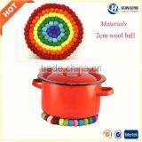 2017 Best Custom Felt Ball Coaster for Drink Tableware thumbnail-1