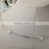 19" 6-7mm White Freshwater Pearl Necklace Designs thumbnail-2