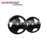 Rubber Coated Regular Bumper Plates With Three Handle Holes