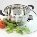 26cm Stainless Steel Soup Pot Kitchen Cooking Pot Stockpot for Gas and Induction Cooker thumbnail-4