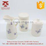 Wholesale Home White Stoneware Canister With Butterfly Detail thumbnail-5