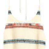 Latest Low Cut Back Woven Fabric Halterneck Glittery Tops For Women HST9263 thumbnail-2