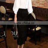 New Arrival Ladies/Women's Fashion Slim Fit Long Black Lace Skirt thumbnail-5